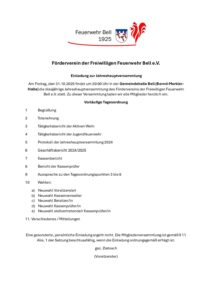 Einladung jahreshauptversammlung